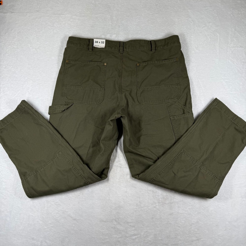 Alpine Design Mens AD Utility Pant Vintage Olive Double Knee Workwear 38x32 NEW